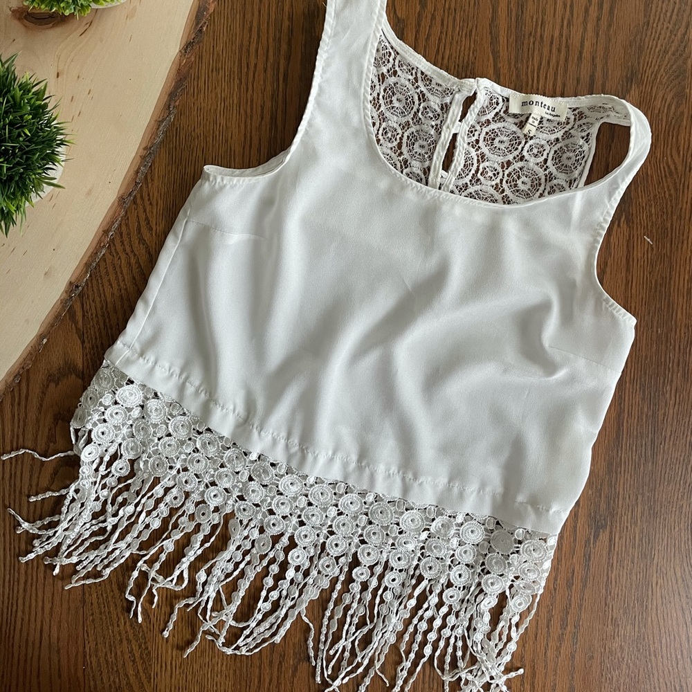 Adorable Monteau bohemian crop tank